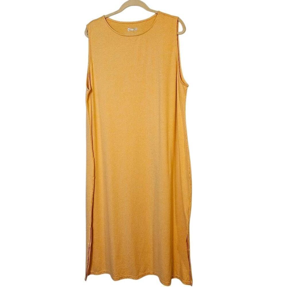 Zyia Active tank dress, light orange modest midi. Size XXL.  # 822